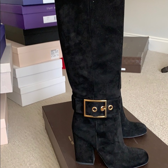 Gucci Suede Boot Gold Hardware Size 38 - Picture 1 of 5